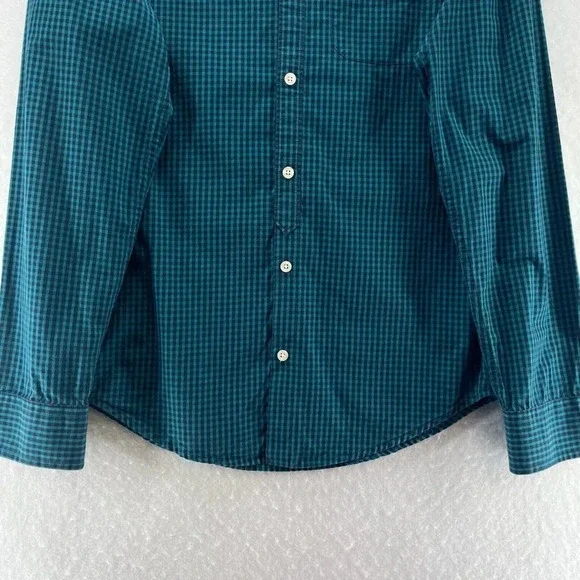 Penguin MunsingWear Shirt Mens Sz S Heritage Slim Fit Gingham Button Front Blue - Picture 4 of 10